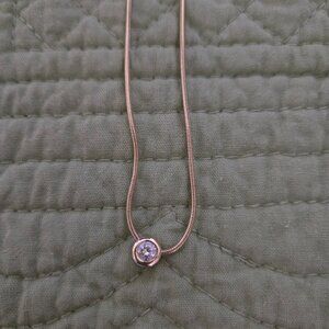 Diamond Necklace with Gold Rope Chain